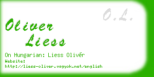 oliver liess business card